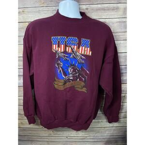 Vintage USA Let Freedom Ring red sweater on vintage Tultex tag size XL
